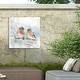 preview thumbnail 4 of 5, Katrina Pete 'Bluebird Pair in Spring' Outdoor Canvas
