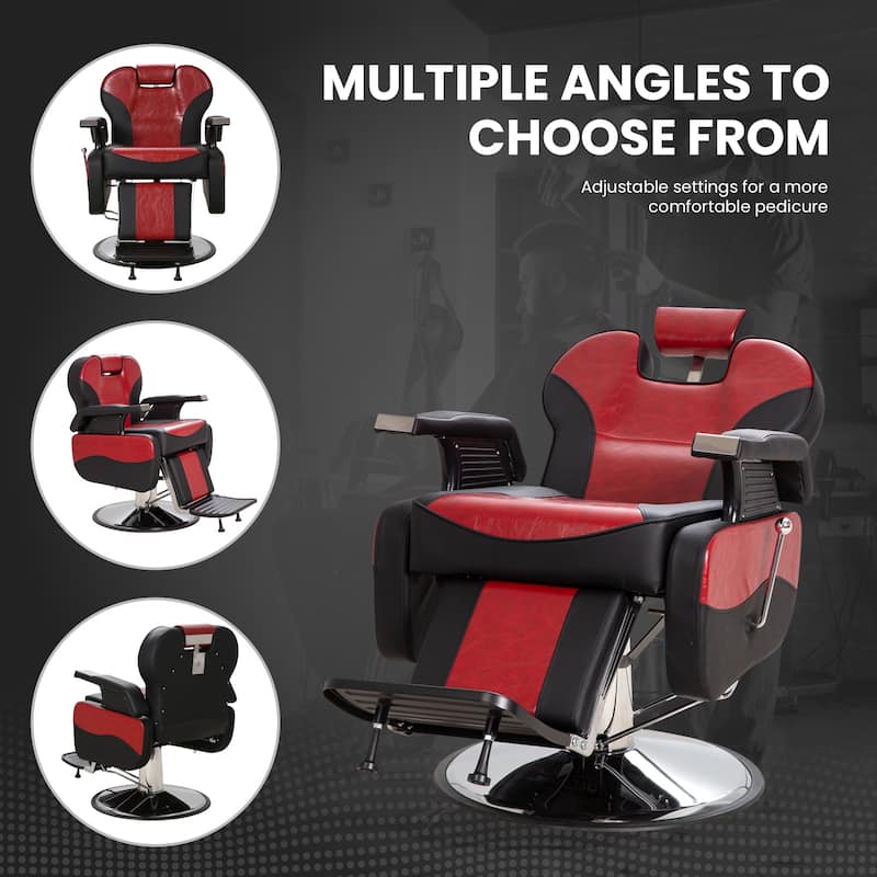 Upgrated Hydraulic Reclining Barber Chair Salon Chairs for Hair Stylist