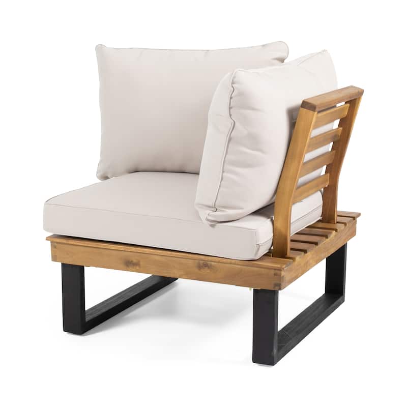 Set of 2 Space-Saving Corner Chair & Coffee Table Set for Patios, Balconies & Gardens