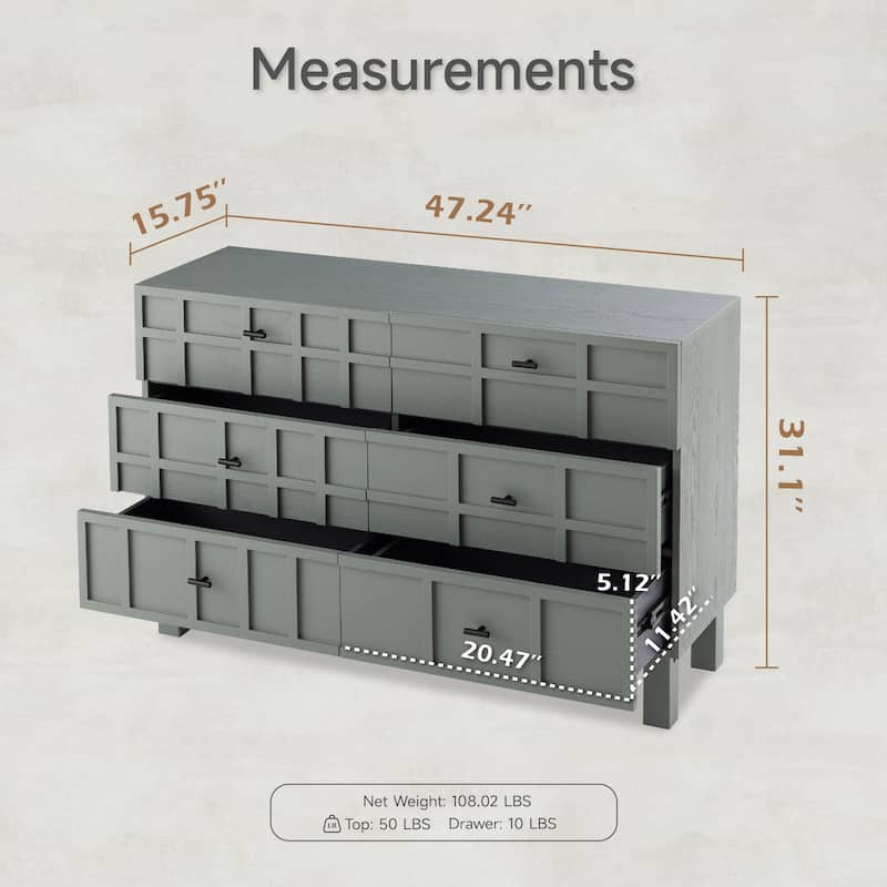 COZAYH Modern Sideboard Buffet Cabinet, Minimalist Chest for Living Room, Nightstand, Light Green