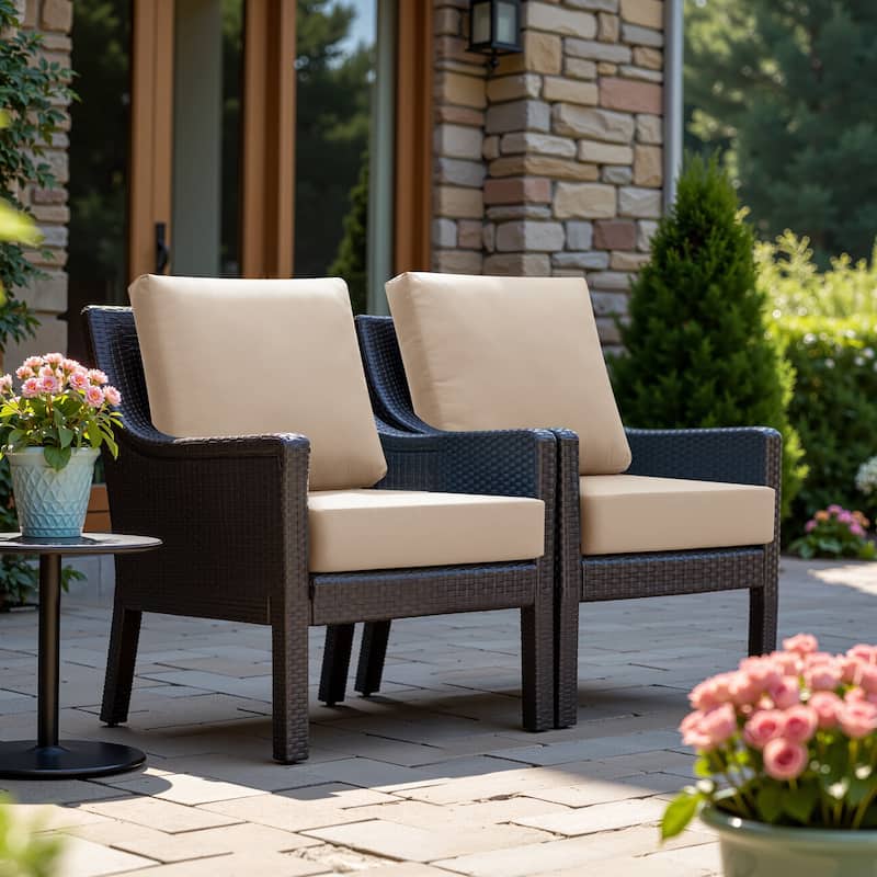 24" x 24" Outdoor Deep Seat Chair Cushion Set