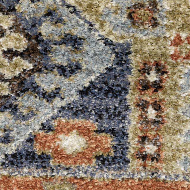 ROW Gemma Bohemian Center Medallion Rust/ Blue Area Rug