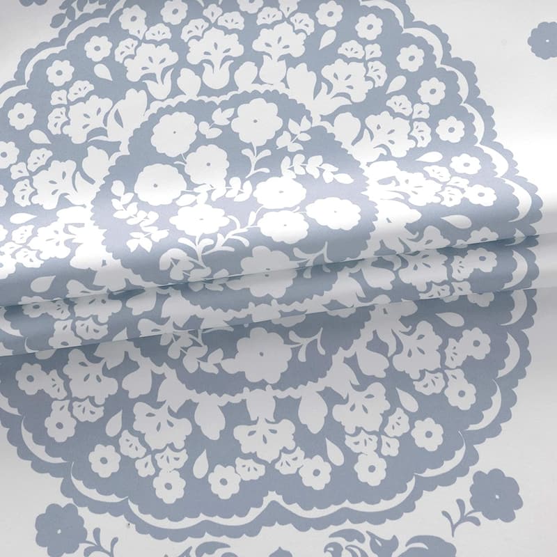 DriftAway Samantha Floral Damask Pattern Tie Up Curtain