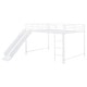 preview thumbnail 13 of 38, Full over Full Size Metal Bunk Bed with Slide and Guardrails,,Industrial Minimalist Metal Bed聽