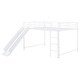 preview thumbnail 13 of 38, Unique Design Full over Full Size Metal Bunk Bed with Slide and Guardrails