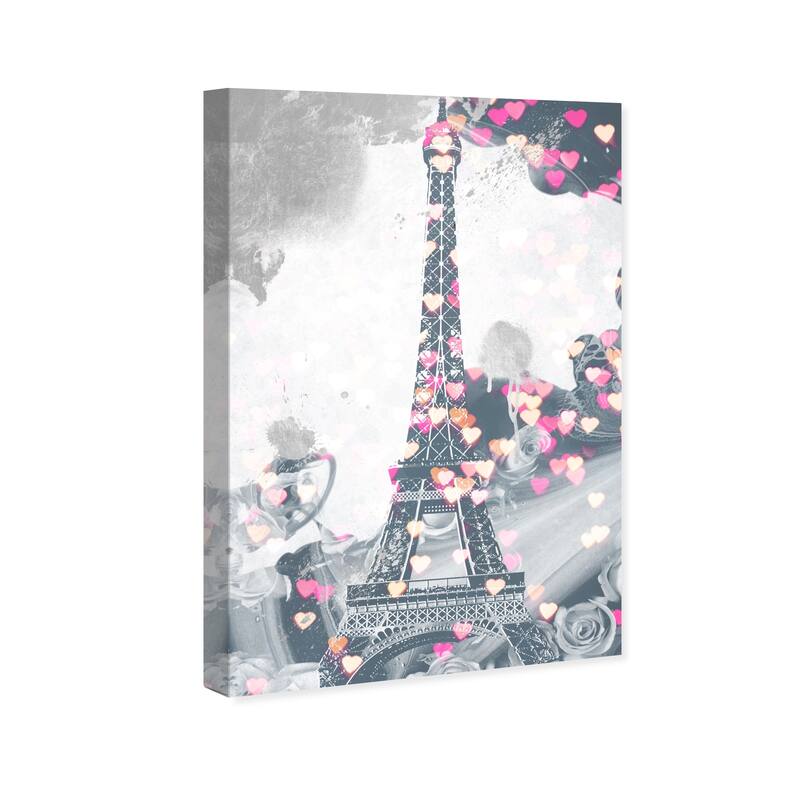 Wynwood Studio Canvas Fashion and Glam With Love Gray and Modern & Contemporary Wall Art Canvas Print