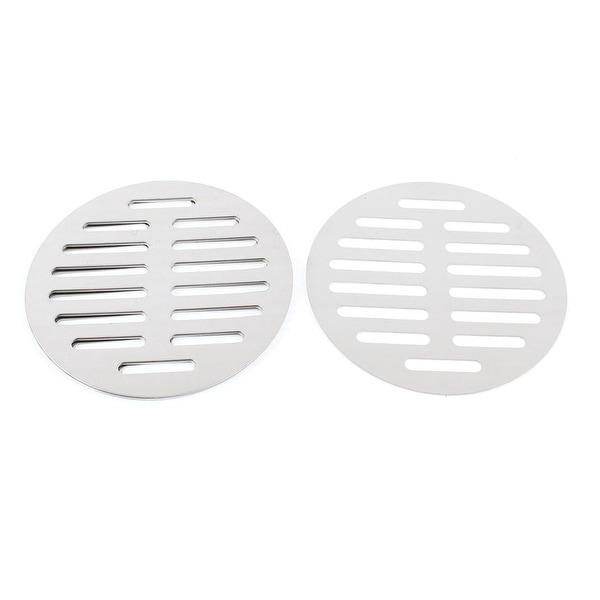 Unique Bargains Stainless Steel Kitchen Bathroom Round Floor Drain Cover 5" 12.5cm 5pcs