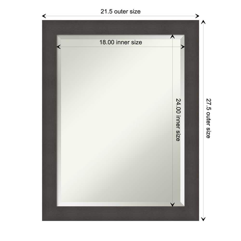 Blaine Narrow Beveled Framed Bathroom Vanity Wall Mirror