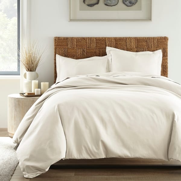 Organic Cotton Sateen 300 Thread Count Duvet Cover Set