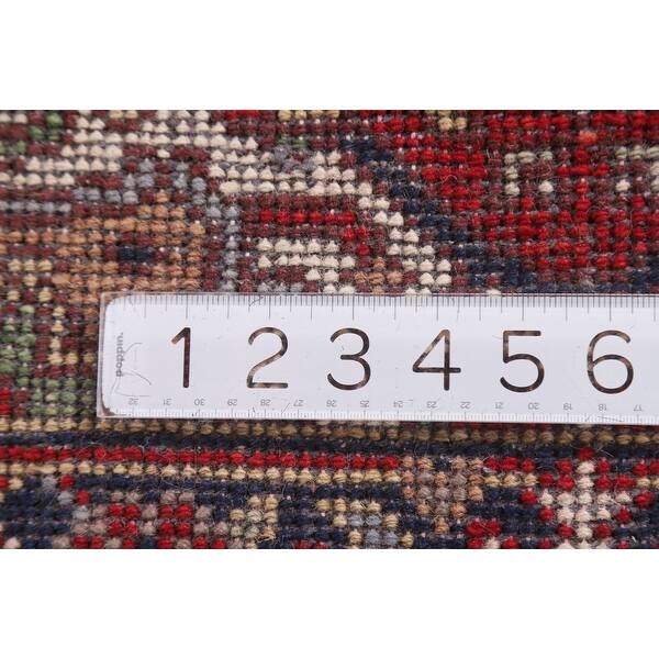 Geometric Red Heriz Serapi Oriental Area Rug Handmade Wool Carpet - 2'0 ...