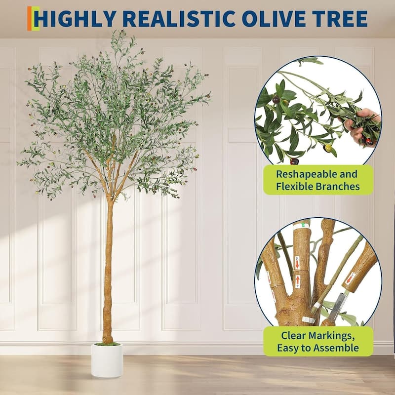Tall Faux Artificial Olive Tree for Home Office Decor