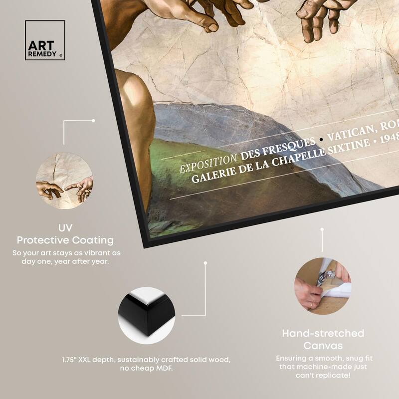 Touching Fingers Canvas by Art Remedy