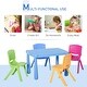 preview thumbnail 6 of 8, Qaba Kids Table and Chair Set 5 Piece Toddler Stackable Furniture, Multicolor - 30.25" x 21.75" x 19.25"