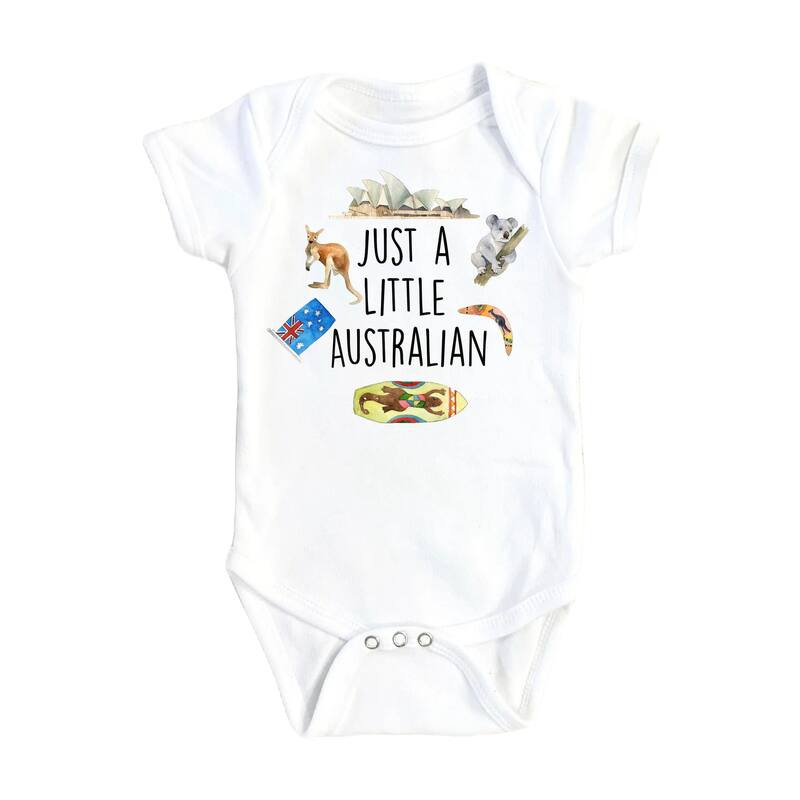 Little Australian - Baby Boy Girl Clothes Infant Bodysuit Funny Cute Newborn - Pink - 0-3M