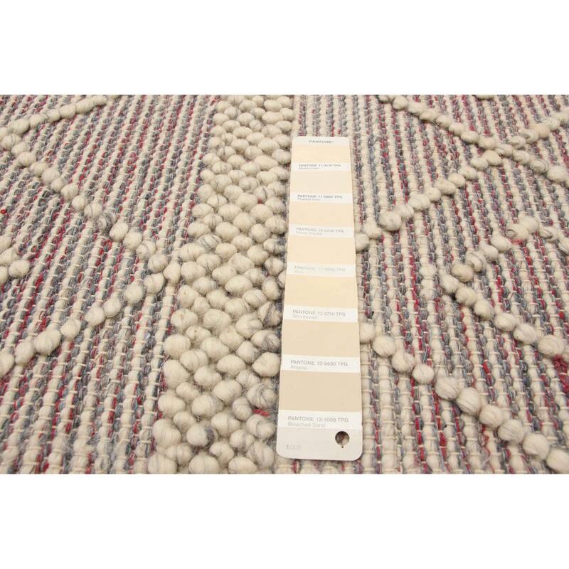 ECARPETGALLERY Braid weave Sienna Cream Wool Rug - 4'11 x 8'0