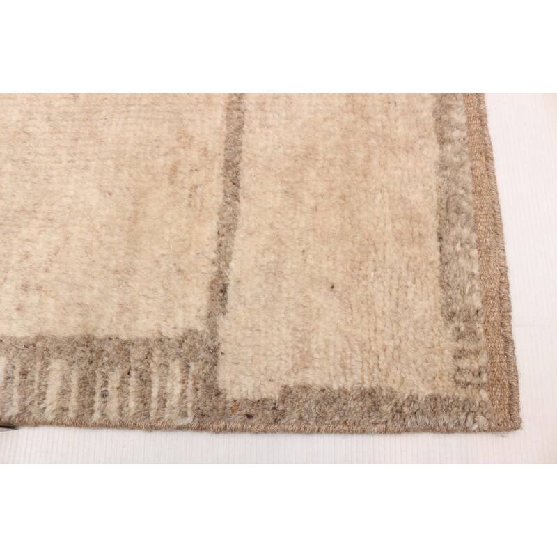 ECARPETGALLERY Hand-knotted Tangier Beige Wool Rug - 5'2 x 8'0