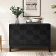 preview thumbnail 17 of 46, HULALA HOME Glenda Contemporary 45''W Versatile 3-door Adjustable Shelf Storage Cabinet Black