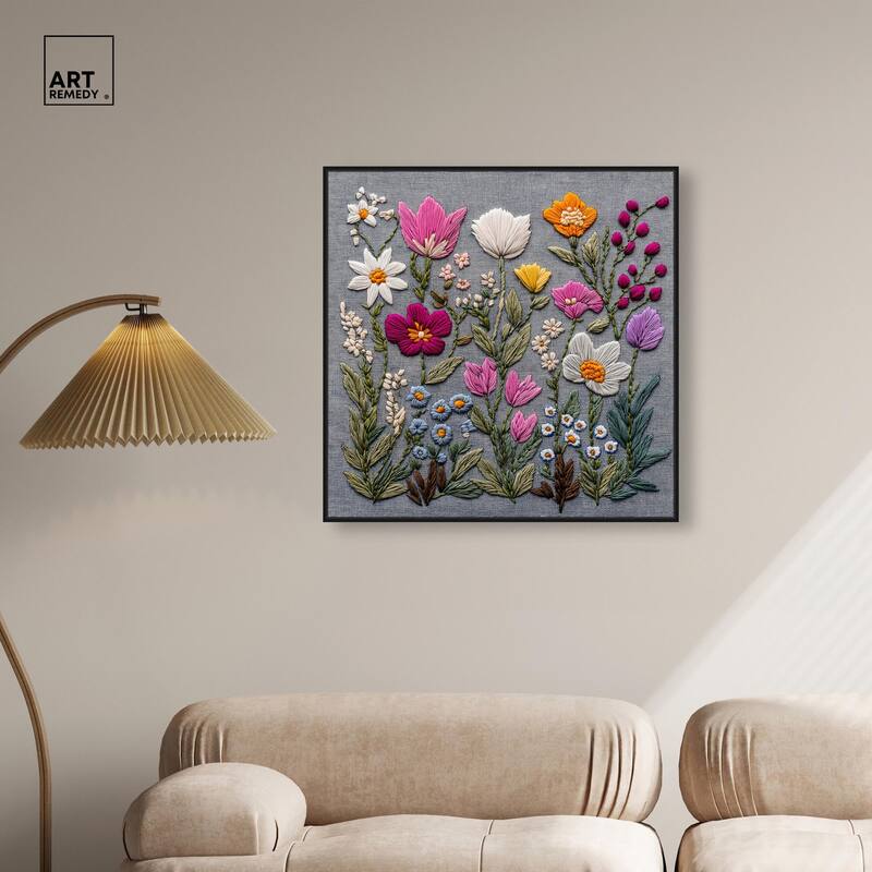 Fabric Flora Canvas by Art Remedy