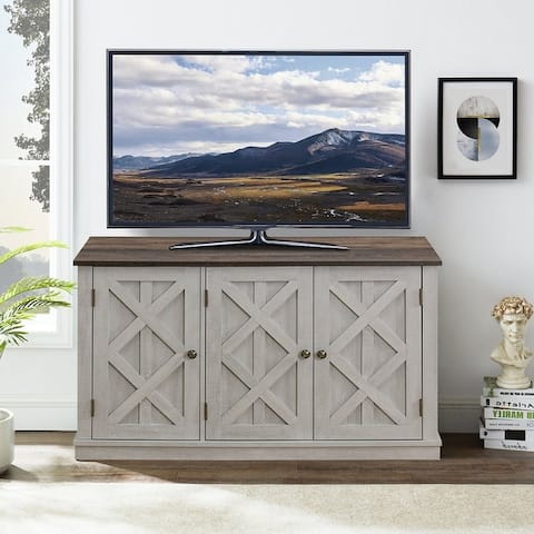 48" Natural Wood TV Stand for TVs up to 55"