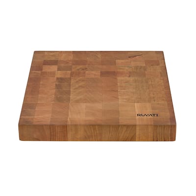 Ruvati 17 in. Grain American Cherry Butcher Block Solid Wood Large Cutting Board.