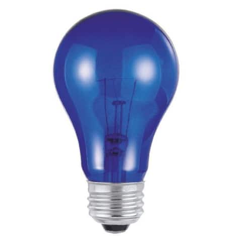 Westinghouse 3445 A-Line A19 Incandescent Bulb, Clear, Blue, 25 Watts
