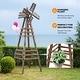 preview thumbnail 4 of 11, 6FT Wood Windmill Backyard Garden Decoration Weathervane