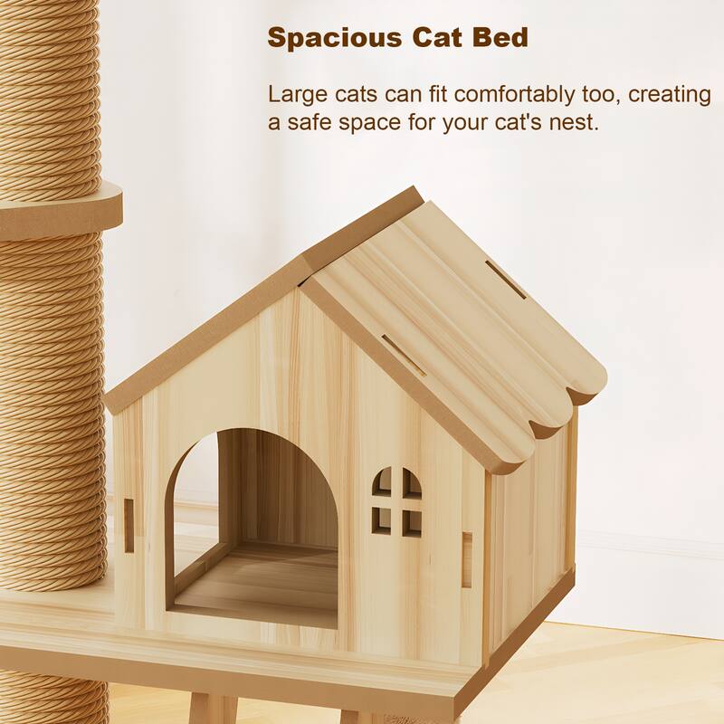 Floor to Ceiling Cat Tree, Cat Tower with Scratching Post
