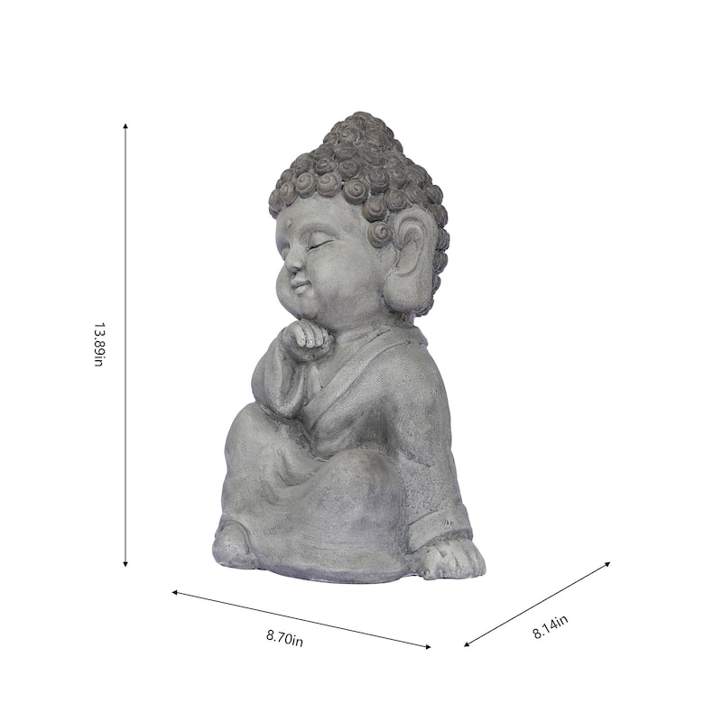 Sleeping Baby Buddha Outdoor Garden Statue - 13.75"