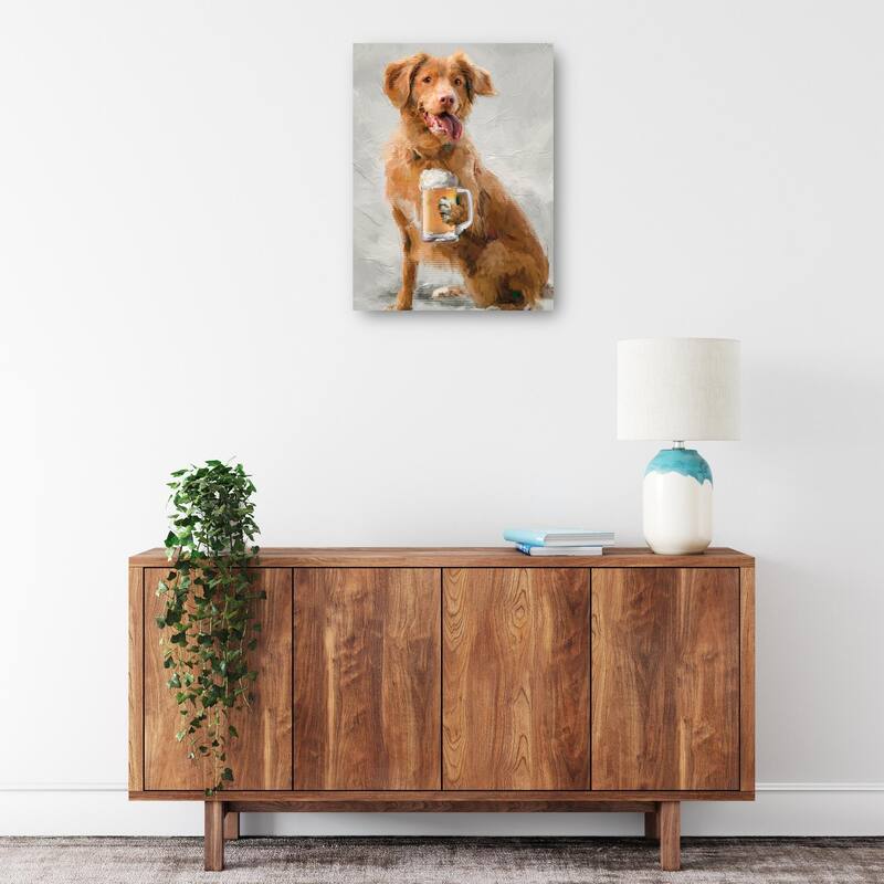 Happy Hour Canine By Studio Arts Canvas Art Print