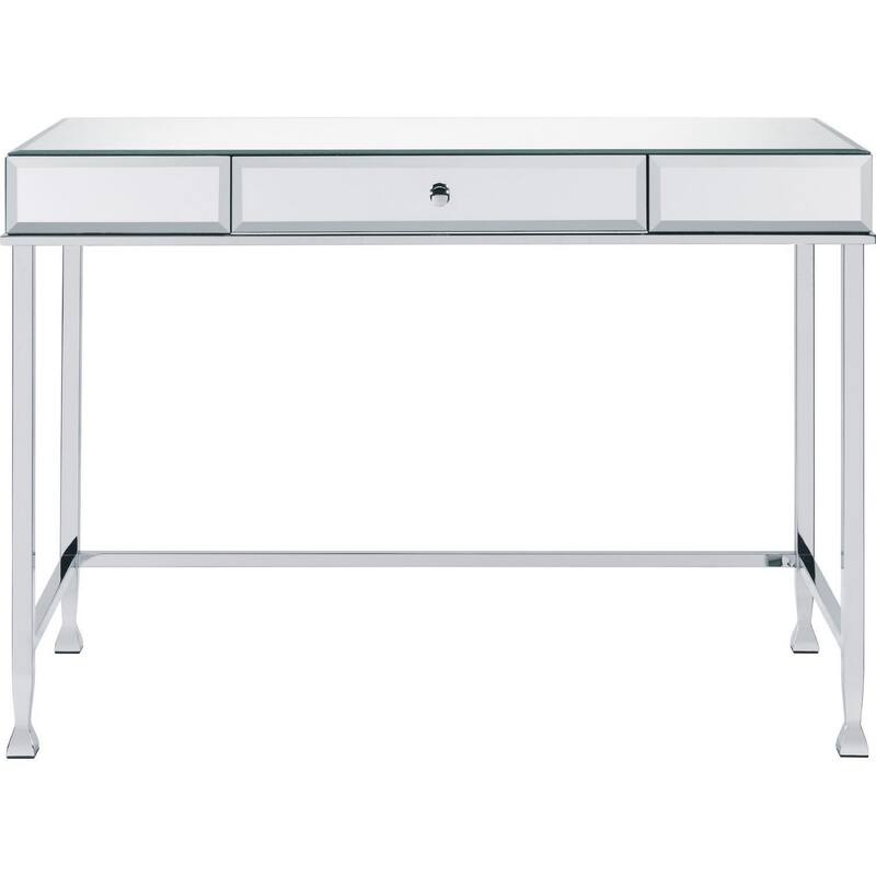 Rectangular Storage Writing Desk, White