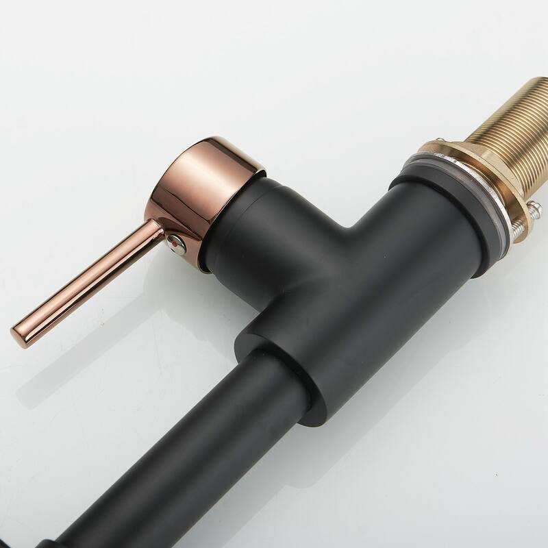 Modern Black Pull-down Kitchen Sink Faucet with LED Light