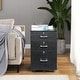preview thumbnail 21 of 22, 3-Drawer Rolling Wood File Cabinet with Lock