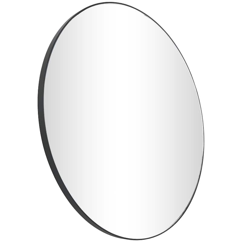 Black, White or Gold Wood Wall Mirror with Thin Frame