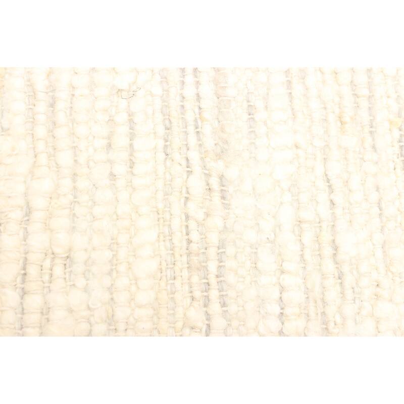 ECARPETGALLERY Braid weave Sienna Cream Wool Rug - 5'0 x 8'2