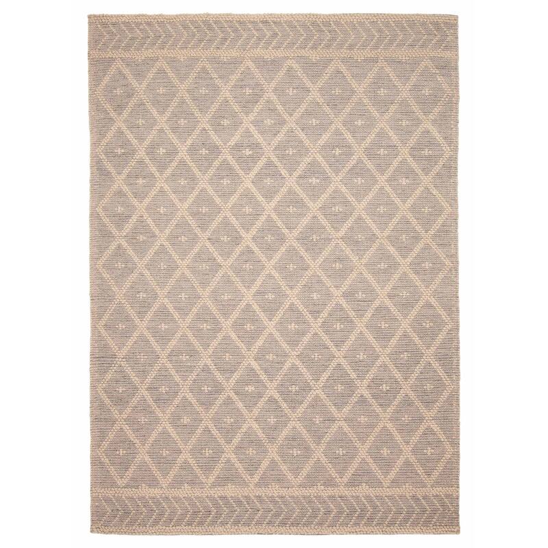 ECARPETGALLERY Braid weave Sienna Taupe Wool Rug - 6'0 x 8'9 - Taupe - 6'0 x 8'9