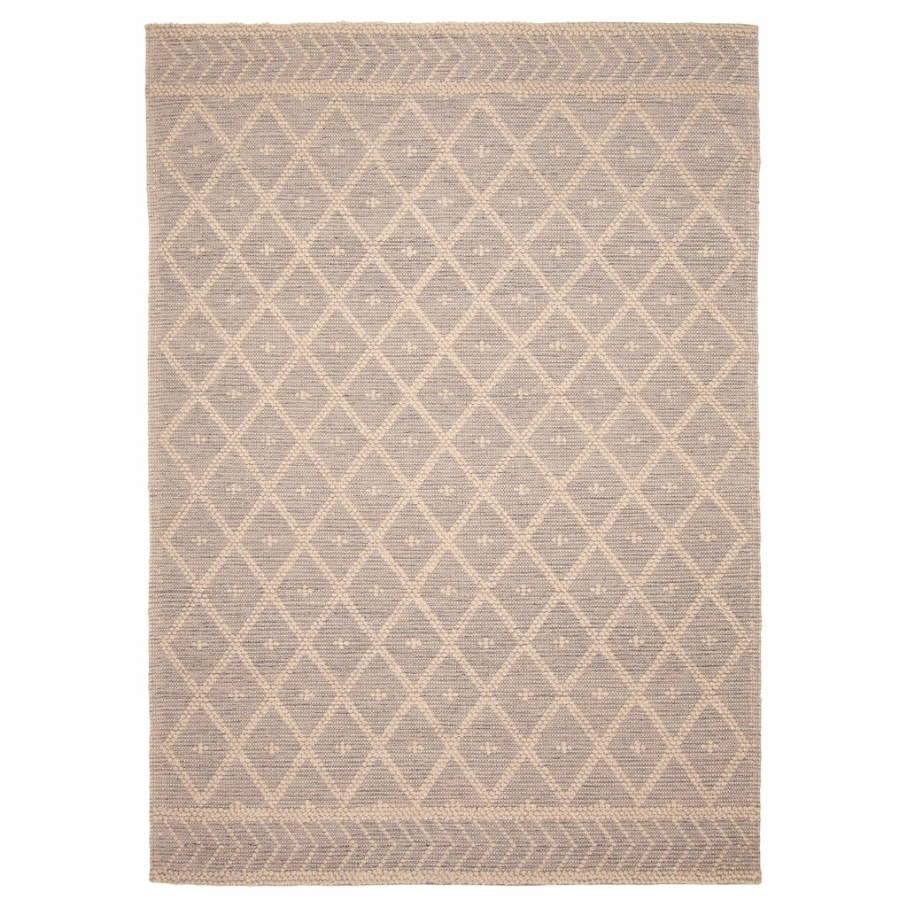 ECARPETGALLERY Braid weave Sienna Taupe Wool Rug - 6'0 x 8'9