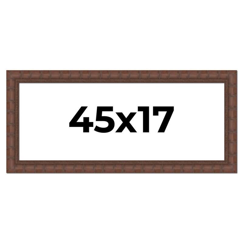 45x17 Frame Pewter Solid Wood Picture Frame Width 1.625 Inches | Interior Frame Depth 0.6875 Inches