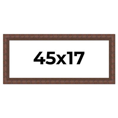 45x17 Frame Pewter Solid Wood Picture Frame Width 1.625 Inches | Interior Frame Depth 0.6875 Inches