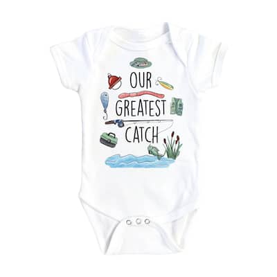 Fishing Catch - Baby Boy Girl Clothes Infant Bodysuit Funny Cute Newborn