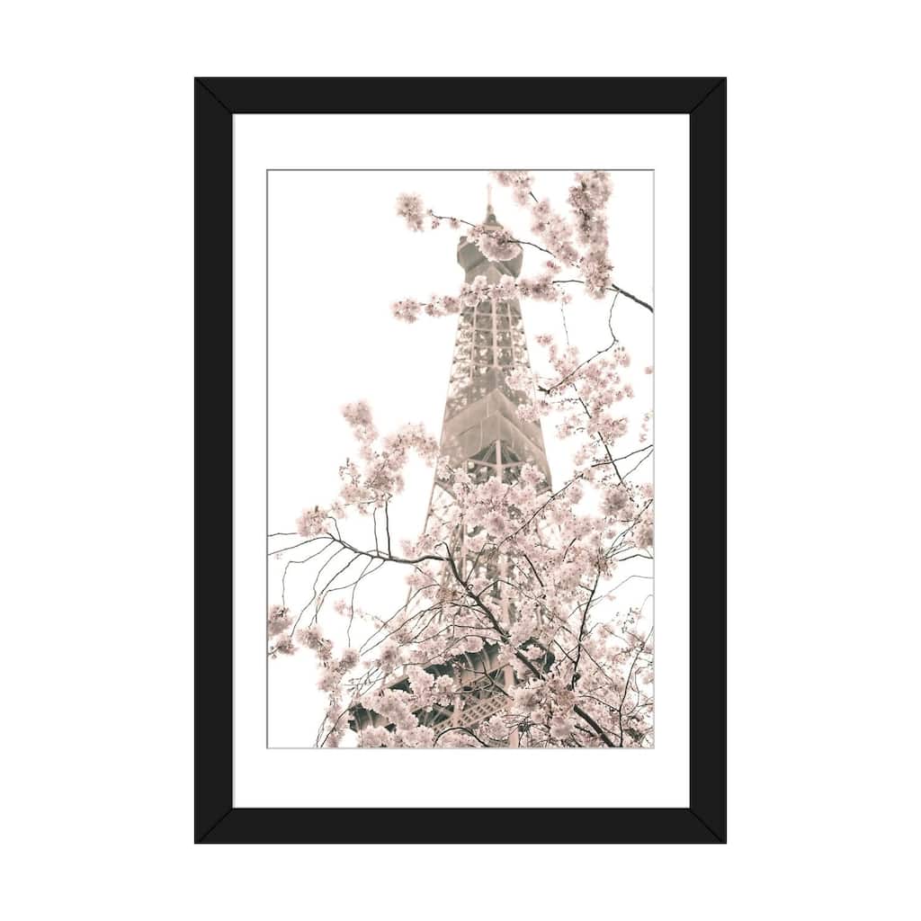 iCanvas "Eiffel Tower And Cherry Blossoms" by Caroline Mint PFA