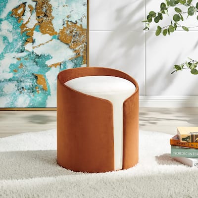NPD Furniture Vinda Velvet Fabric Ottoman