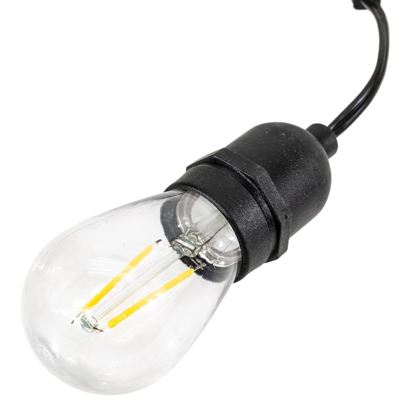 50 Foot Hanging Mount LED Bistro Deck Patio Light Set - Warm White - 600"L