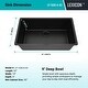preview thumbnail 5 of 8, Lexicon Kitchen sink Quartz composite 32 Inch Galaxy Black - 19x32