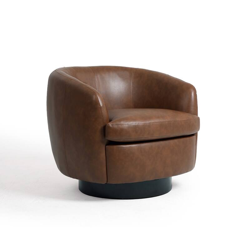 Upholstered Swivel Barrel Chair