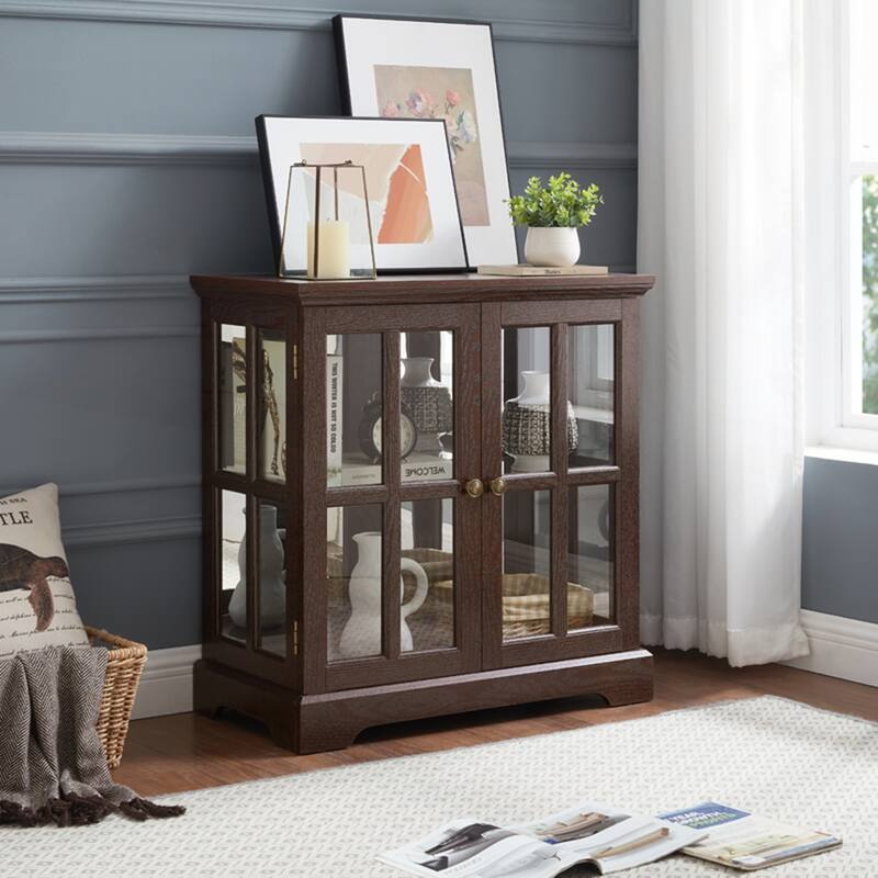 LED Curio Display Cabinet with Adjustable Shelves