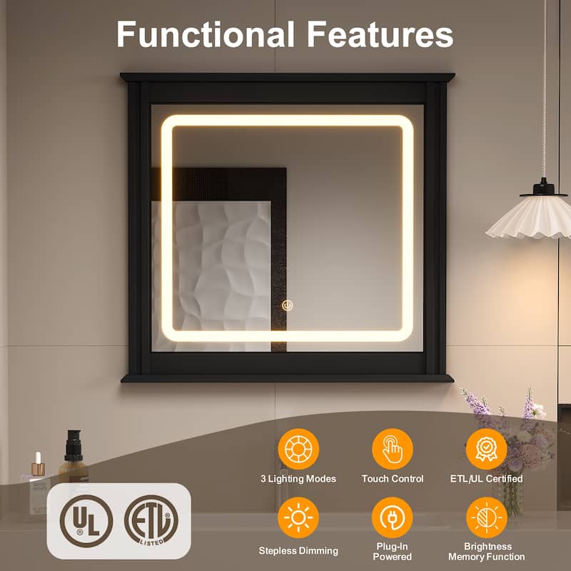 Smart LED Vanity Mirror with 3-Color Light