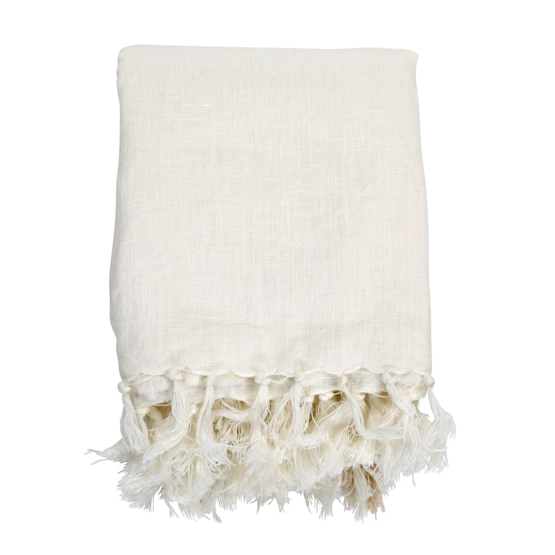 Grayson Throw Blanket, Cream