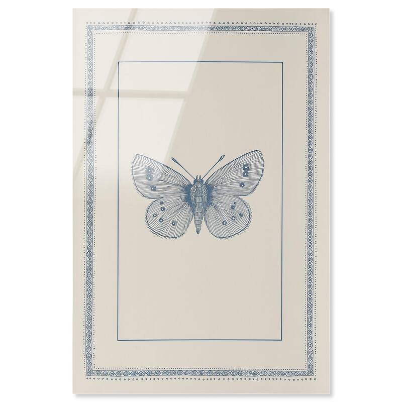 Blue Butterfly I Acrylic by Art Remedy, Ready to Hang - 10" x 15"