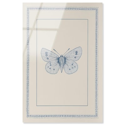 Blue Butterfly I Acrylic by Art Remedy, Ready to Hang