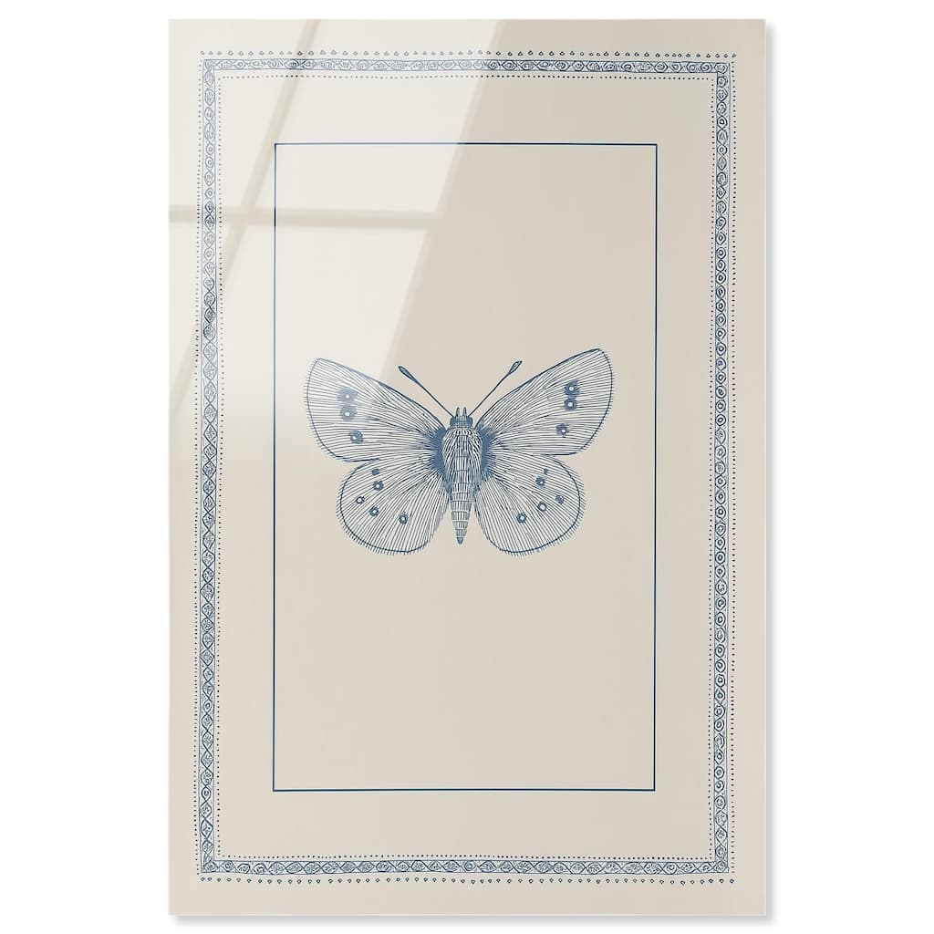 Blue Butterfly I Acrylic by Art Remedy, Ready to Hang